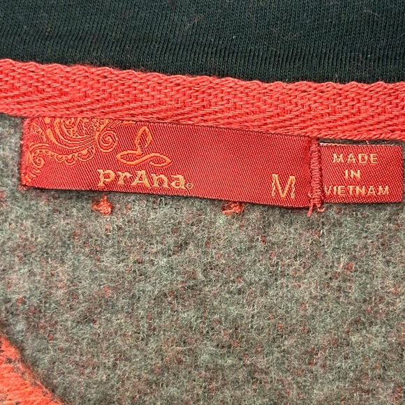 Prana Mattea Wool Blend Chevron Pattern Top Mock Neck Sz M Asymmetrical Hem - Picture 7 of 13